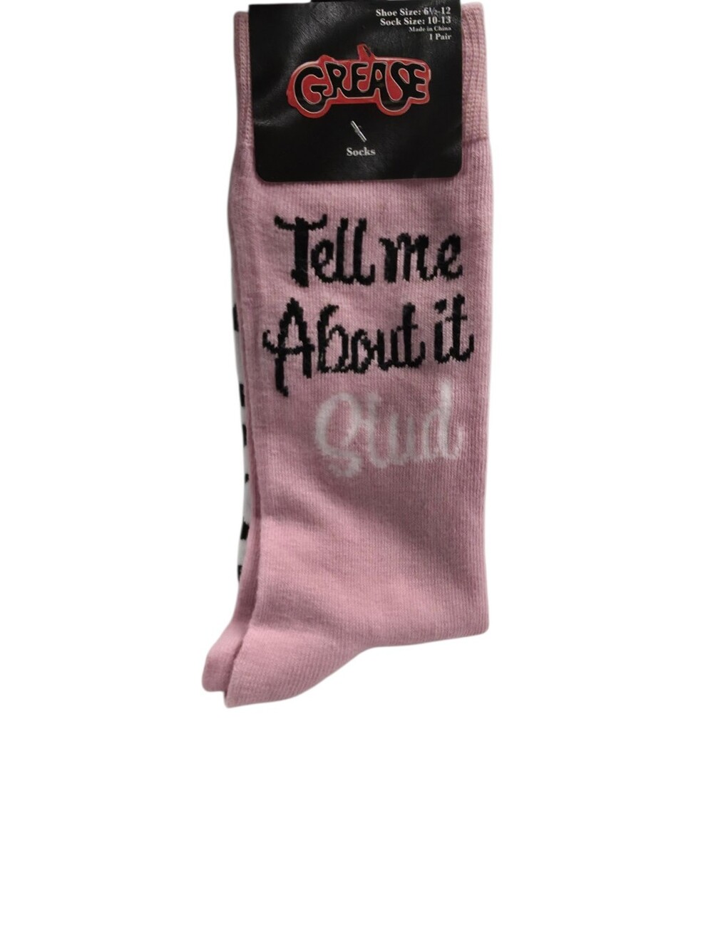 Pink 'Tell Me About It' Crew Socks